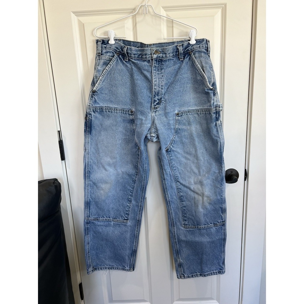 Vintage Carhartt Double Knee Carpenter Work Jean B73 DST Dungaree Fit 38x30